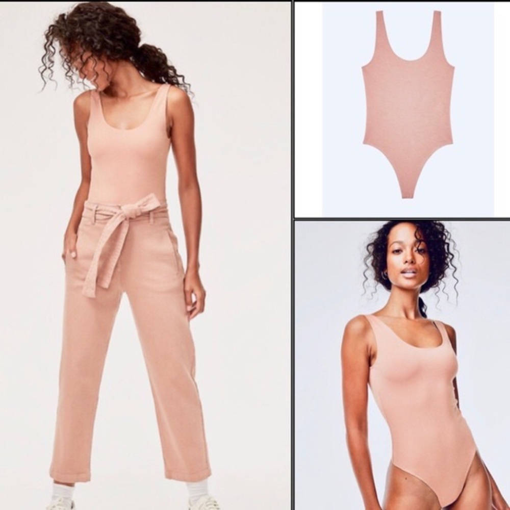 aritzia wilfred free leila salmon bodysuit